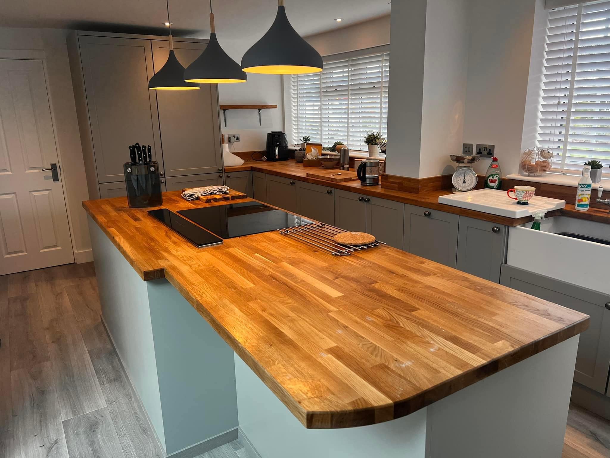 Traditional Kitchen, wood worktop